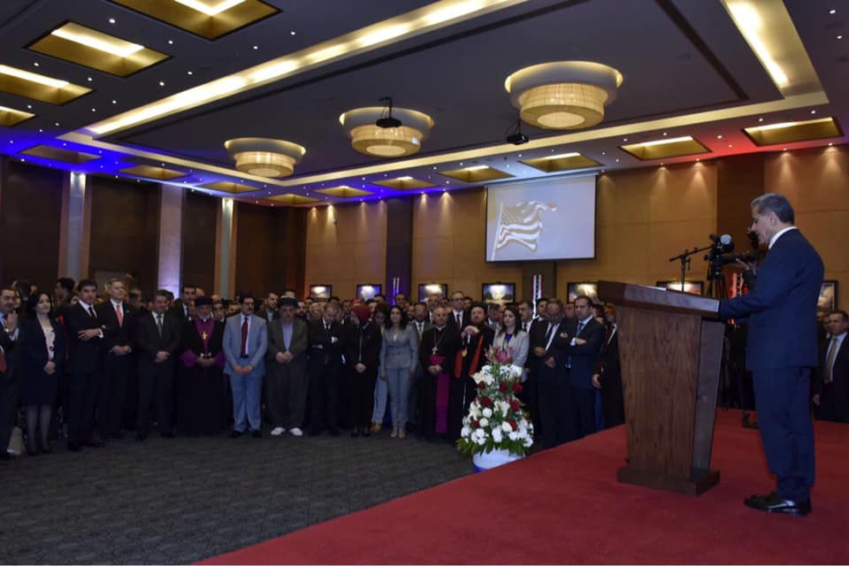 Senior Kurdish officials and US diplomats celebrate the 4th of July - America’s Independence Day - in Erbil, July 3, 2019. (Photo: Nechirvan Barzani's press office)